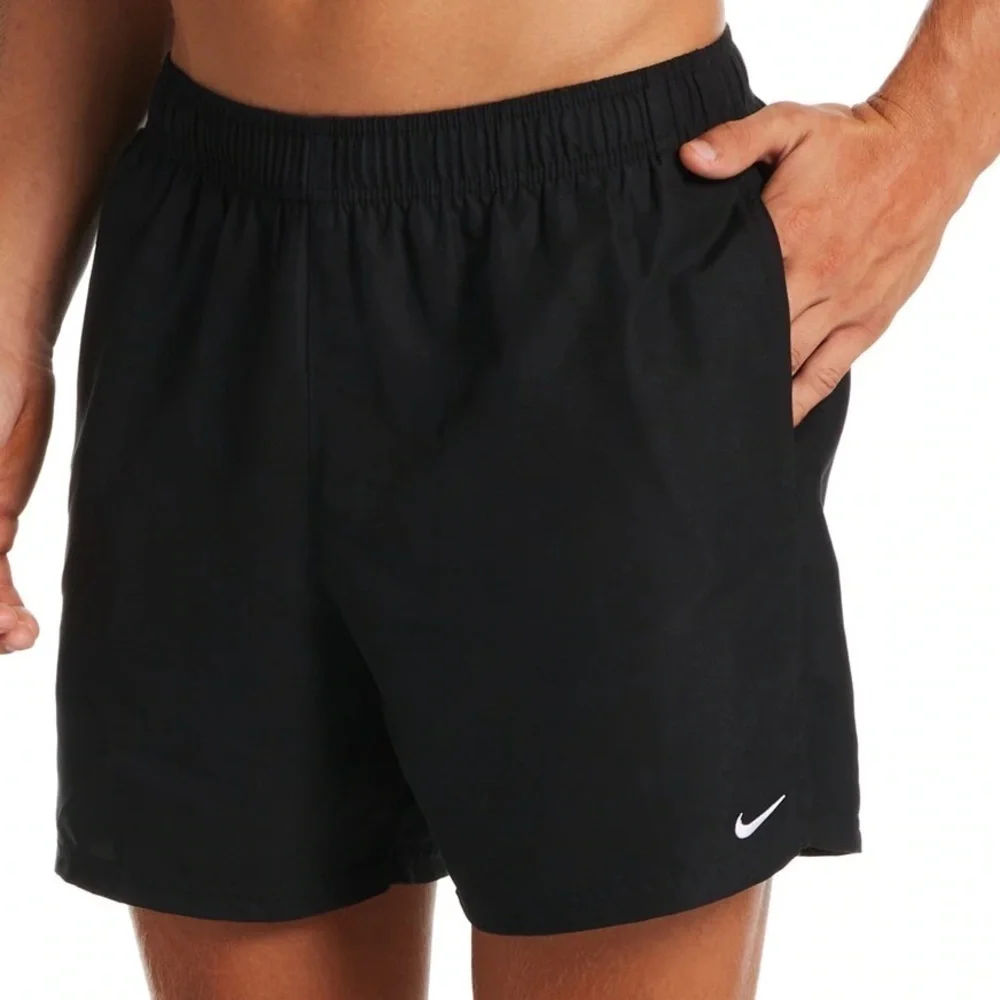 Nike‎ mesh inner lining classic swim black shorts w/hand pockets Sz-M. Z15